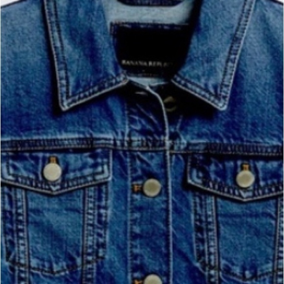 Banana Republic Denim Jacket. Dark wash. - Picture 4 of 4